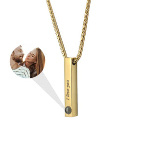 Personalized Projection Photo Bar Necklace Best Price in Men Jewerly - 2023