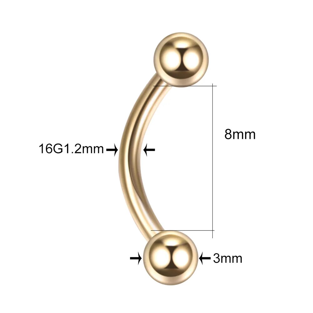 Gold Stainless Steel Eyebrow Piercing Jewelry for Men Best Price in Men Jewerly - 2023