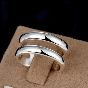 DOTEFFIL Ring 925 Sterling Silver Double Line Elegant Retro for Men Best Price in Men Jewerly - 2023