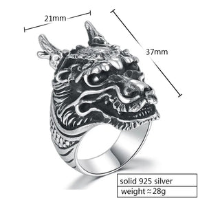 ZABRA Sterling Silver Dragon Ring for Men Best Price in Men Jewerly - 2023