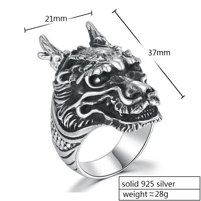 ZABRA Sterling Silver Dragon Ring for Men Best Price in Men Jewerly - 2023