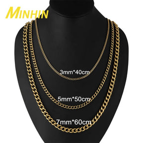 Stainless Steel Cuban Link Chain Necklace for Men Best Price in Men Jewerly - 2023