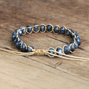 Black Labradorite Braided Bracelet for Men Best Price in Men Jewerly - 2023