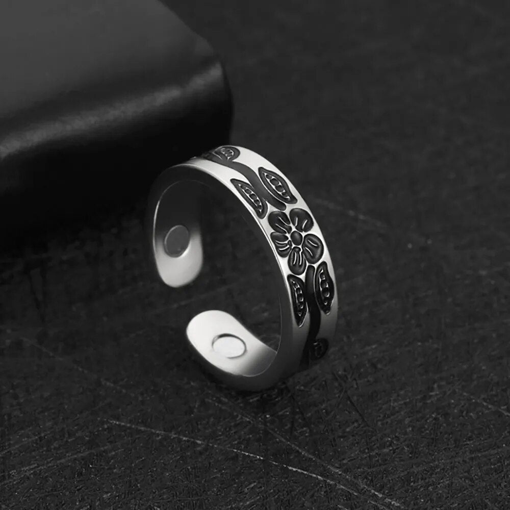 Teamer Magnetic Slimming Ring with Flower Design Best Price in Men Jewerly - 2023