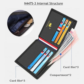 BISON DENIM Cow Leather Wallet Bifold RFID Blocking Best Price in Men Jewerly - 2023