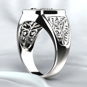 OMHXZJ Square Scorpion Sterling Silver Ring Best Price in Men Jewerly - 2023