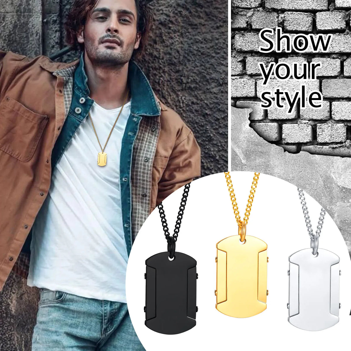 Engravable Dog Tag Necklace for Men Best Price in Men Jewerly - 2023