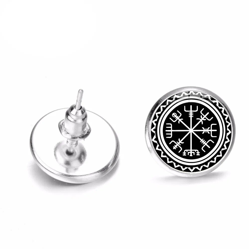 Viking Compass Earring Piercing Studs Best Price in Men Jewerly - 2023