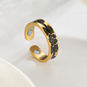 Teamer Magnetic Slimming Ring with Flower Design Best Price in Men Jewerly - 2023