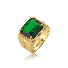 HuiSept 925 Silver Ring with Emerald Zircon for Men Best Price in Men Jewerly - 2023