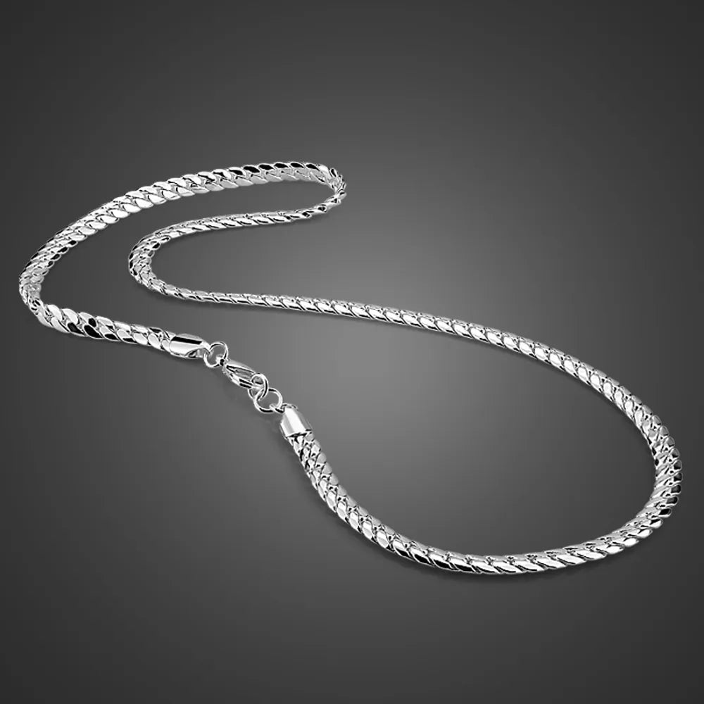 925 Sterling Silver Twisted Singapore Chain (22 inch, 6mm) for Men Best Price in Men Jewerly - 2023