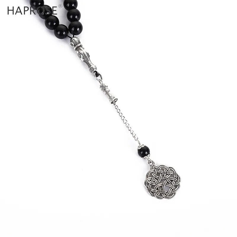 Man's Black Agates Tasbih Muslim Prayer Beads Best Price in Men Jewerly - 2023