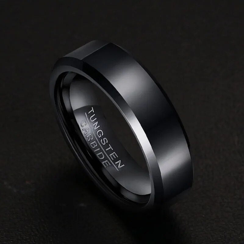 Vnox Black Tungsten Carbide Engagement Ring for Men Best Price in Men Jewerly - 2023