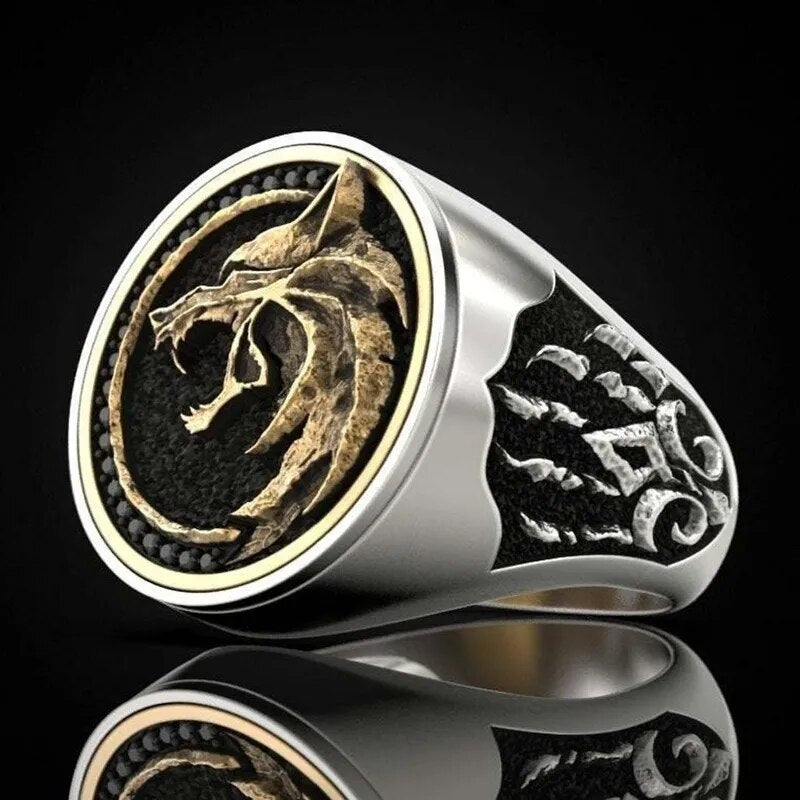 OMHXZJ Punk Wolf Sterling Silver Gold Ring Best Price in Men Jewerly - 2023