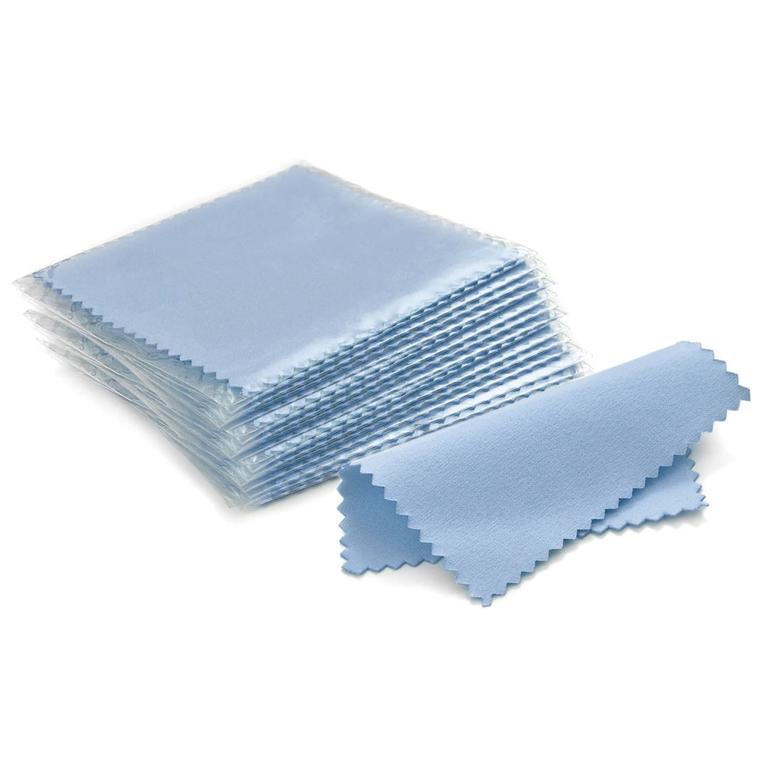 10-50Pcs Sterling Silver Polishing Cloth Silver Color Cleaning Cloths With Individually Package Soft Clean For Jewelry Tool