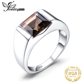 JewelryPalace Natural Smoky Quartz Sterling Silver Ring Best Price in Men Jewerly - 2023