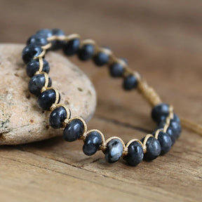 Black Labradorite Braided Bracelet for Men Best Price in Men Jewerly - 2023