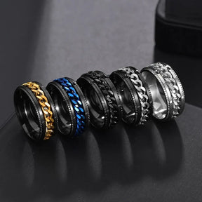 Cool Ring Stainless Steel Rotatable Spinner Chain for Men Best Price in Men Jewerly - 2023