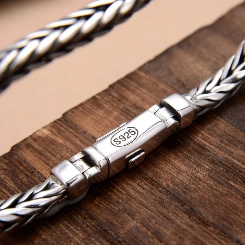 BOCAI Handmade S925 Silver Woven Bracelet for Men & Women Best Price in Men Jewerly - 2023