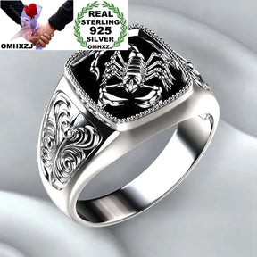 OMHXZJ Square Scorpion Sterling Silver Ring Best Price in Men Jewerly - 2023