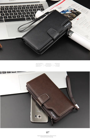 2020 Card Holder Men Wallets Business PU Leather Long Design Quality Fashion Casual Men Purse Zipper Multi-function Wallets