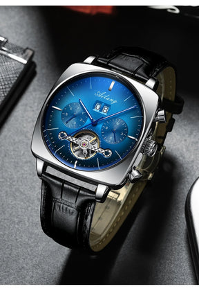 2022AILANG famous brand watch montre automatique luxe chronograph Square Large Dial Watch Hollow Waterproof mens fashion watches