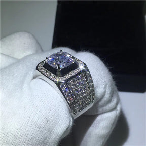 925 Silver VS2 2 Carats Diamond Ring for Men Best Price in Men Jewerly - 2023