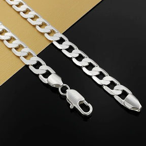 925 Sterling Silver Classic 8MM Chain Necklace Best Price in Men Jewerly - 2023