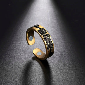 Teamer Magnetic Slimming Ring with Flower Design Best Price in Men Jewerly - 2023