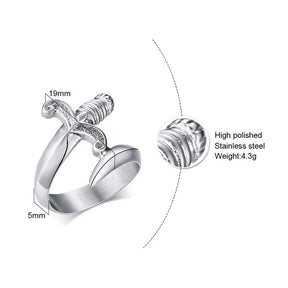 ZORCVENS Unique Dagger Stainless Steel Ring for Men Best Price in Men Jewerly - 2023