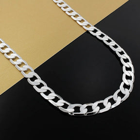 925 Sterling Silver Classic 8MM Chain Necklace Best Price in Men Jewerly - 2023