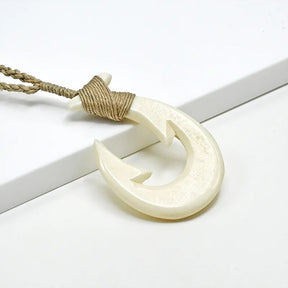 Maori Tribes Yak Bone Fish Hook Pendant Best Price in Men Jewerly - 2023