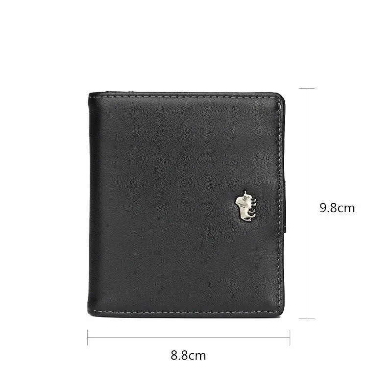 BISON DENIM Men's Leather Wallet RFID Blocking Mini Best Price in Men Jewerly - 2023