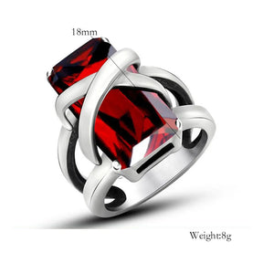 Rectangle Crystal Zircon Ring for Men and Women Best Price in Men Jewerly - 2023