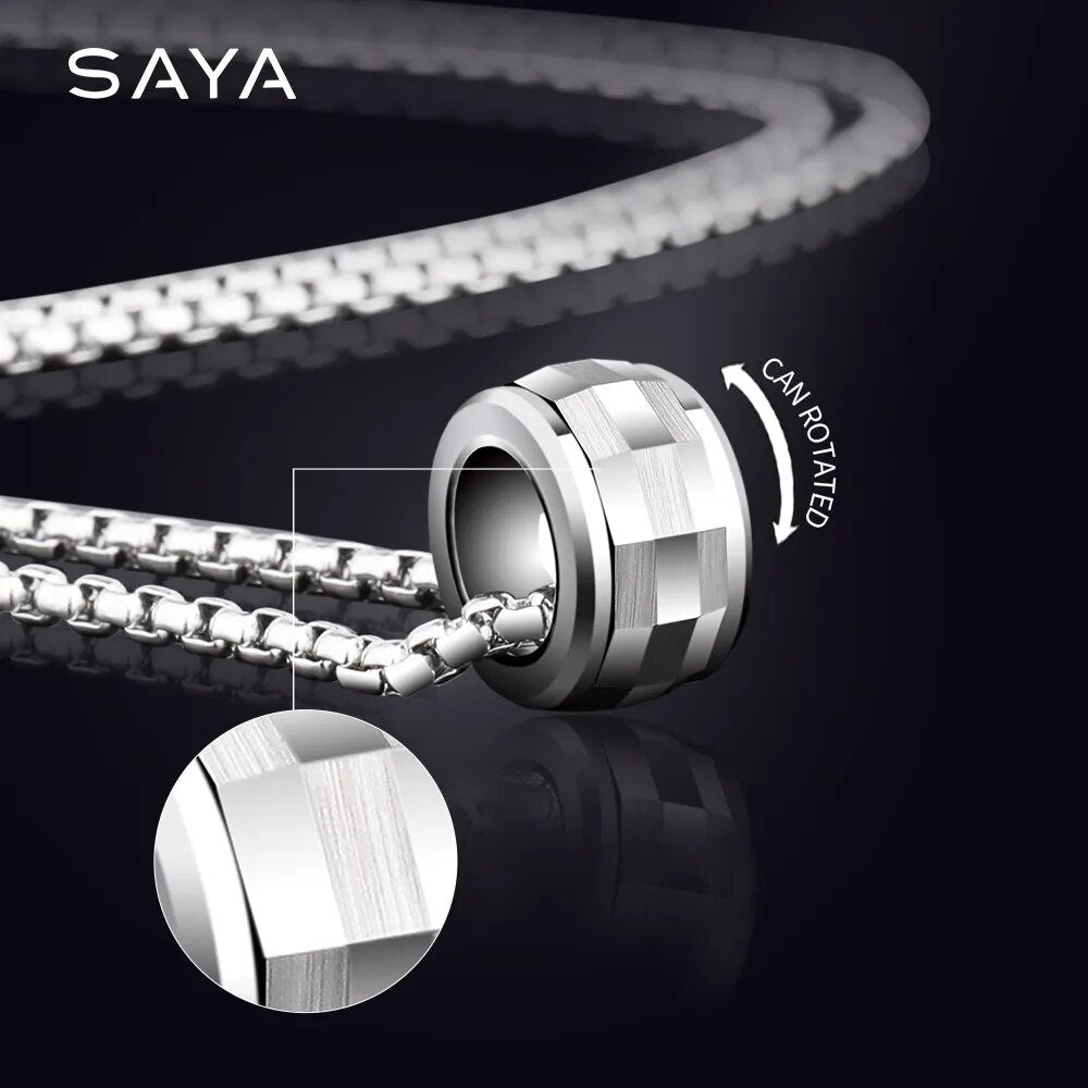 Engravable Tungsten Rotating Pendant for Men and Women Best Price in Men Jewerly - 2023