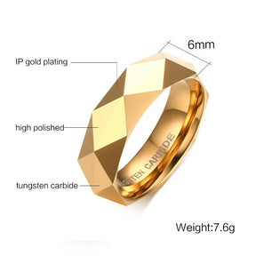 Tungsten Carbide Geometric Design Men's Wedding Ring Best Price in Men Jewerly - 2023