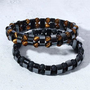 Vnox Hematite Tiger Eye Beads Stretch Bracelet for Men Best Price in Men Jewerly - 2023