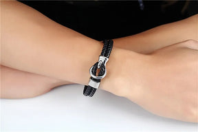 Men's Multilayer Black Leather Weave Bracelet Best Price in Men Jewerly - 2023