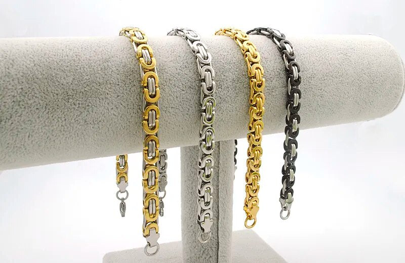 CHIMDOU Bracelet Stainless Steel Byzantine Chain Punk Style for Men Best Price in Men Jewerly - 2023