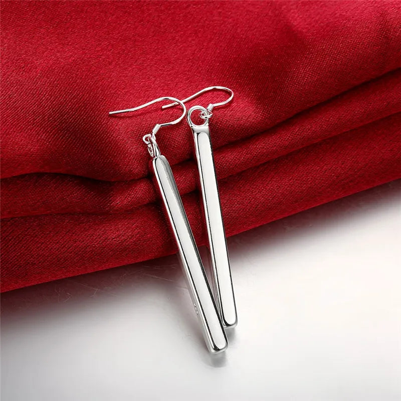 DOTEFFIL Earrings 925 Sterling Silver Square Pillar for Men Best Price in Men Jewerly - 2025