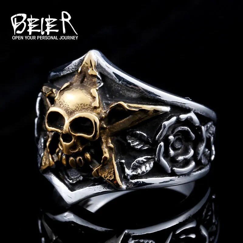 BEIER Skull Punk Personality Ring for Men Best Price in Men Jewerly - 2023