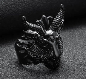 Goat Horn Head Antelope Ring for Men Best Price in Men Jewerly - 2023