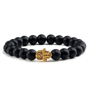 Charms Bracelet Black Lava Matte Beads Volcanic Stone for Men Best Price in Men Jewerly - 2023