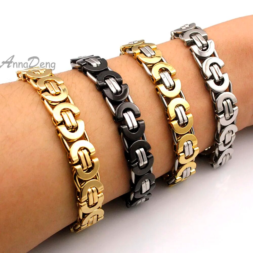 CHIMDOU Bracelet Stainless Steel Byzantine Chain Punk Style for Men Best Price in Men Jewerly - 2023