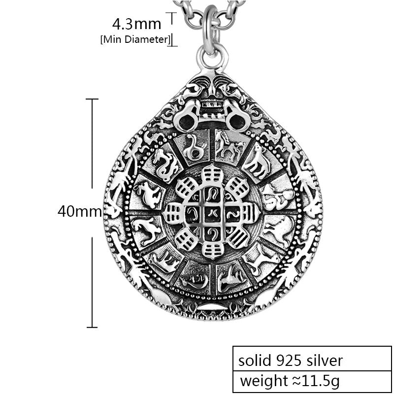 ZABRA Sterling Silver Chinese Zodiac Pendant for Men Best Price in Men Jewerly - 2023