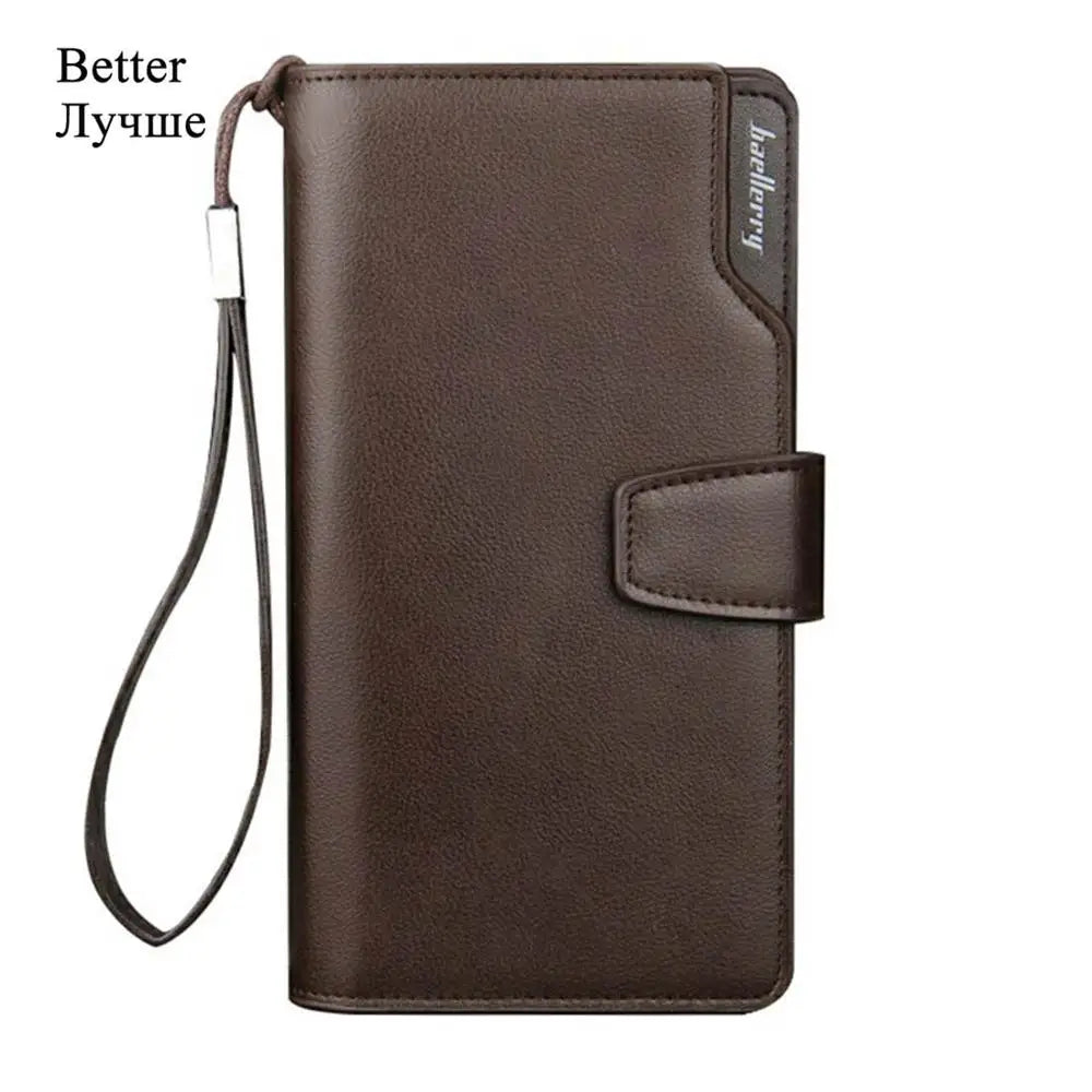 2020 Card Holder Men Wallets Business PU Leather Long Design Quality Fashion Casual Men Purse Zipper Multi-function Wallets