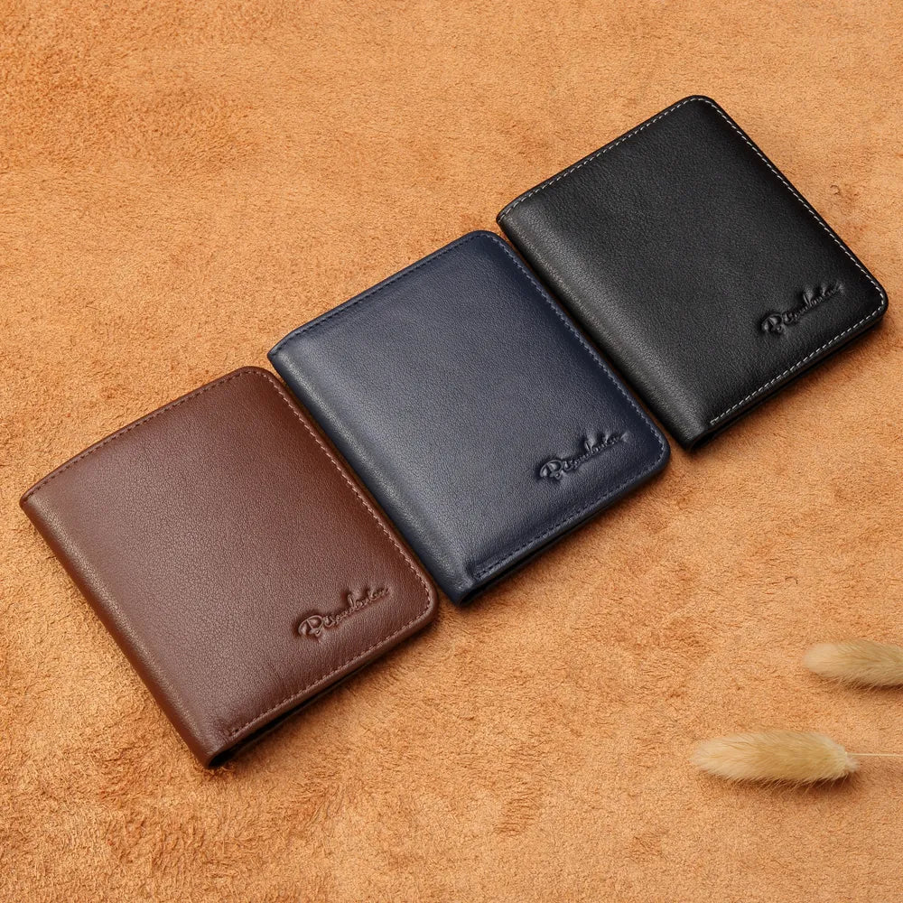 BISON DENIM Black Leather Wallet Card Holder Cowskin Best Price in Men Jewerly - 2023