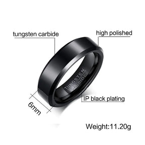 Vnox Black Tungsten Carbide Engagement Ring for Men Best Price in Men Jewerly - 2023