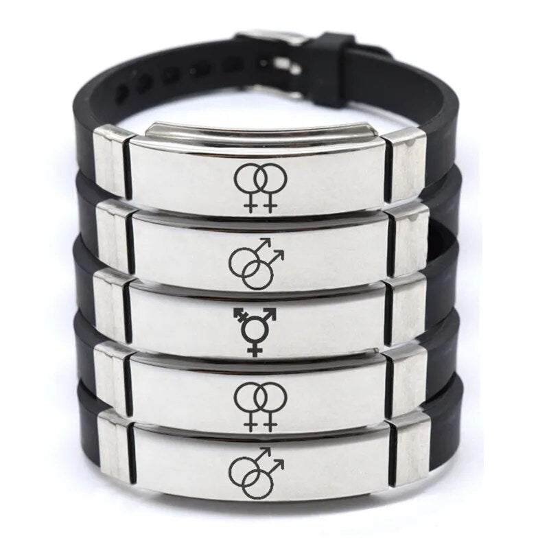 LGBT Gay Pride Silicon Bracelet Best Price in Men Jewerly - 2023