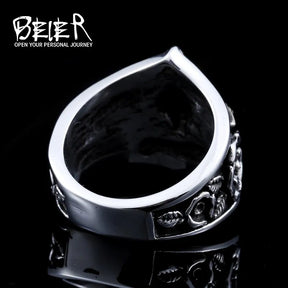 BEIER Skull Punk Personality Ring for Men Best Price in Men Jewerly - 2023